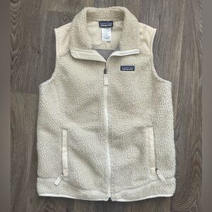 Vintage Patagonia Womens Fleece Vest Size L Fits S/M Cream Sherpa 2000s gorpcore
